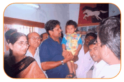 Mr. N Bitra, Friends & Family, With Mr. Kapil Dev & Sri PNV Prasad, Ex. SAAP Chairman, The occasion of Kinetic Boss Vehicle Opening at Bitra's House At Banjara Hills, Road No. 10, On 21st Oct'2002. Mr. N Bitra, Friends & Family, With Mr. Kapil Dev & Sri PNV Prasad, Ex. SAAP Chairman, The occasion of Kinetic Boss Vehicle Opening at Bitra's House At Banjara Hills, Road No. 10, On 21st Oct'2002.