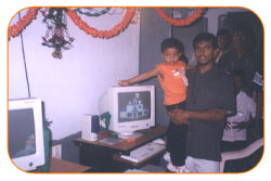Mr. N Bitra Receiving A memento from Pinnamaneni Venkateswara Rao, Minister Technical Education, on the occasion of 56th Independence Day (15th August 2003). Bitra Net Pvt. Ltd., has donated two letest configuration computers to a School located in Puttagunta (Krishna Dist, Andhra Pradesh) Mr. N Bitra Receiving A memento from Pinnamaneni Venkateswara Rao, Minister Technical Education, on the occasion of 56th Independence Day (15th August 2003). Bitra Net Pvt. Ltd., has donated two letest configuration computers to a School located in Puttagunta (Krishna Dist, Andhra Pradesh)