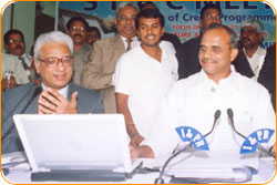 Mr. BITRA, M.D, BITRA NET PVT LTD., with Hon'ble. Chief Minister Dr. Y.S. Raja Sekhara Reddy SLBC Website Opening At Jubilee Hall - www.slbc.in Mr. BITRA, M.D, BITRA NET PVT LTD., with Hon'ble. Chief Minister Dr. Y.S. Raja Sekhara Reddy SLBC Website Opening At Jubilee Hall - www.slbc.in